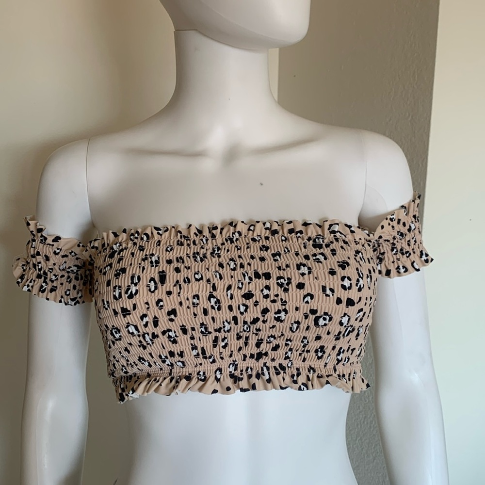 ZHILARATION Leopard Bathing Suit Top